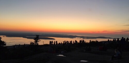 Sunrise at Cadillac Mountain in Acadia National Park